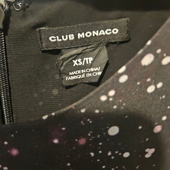 Women's Club Monaco Silk Black Pink White Speckled Tank Blouse XS - Picture 3 of 10